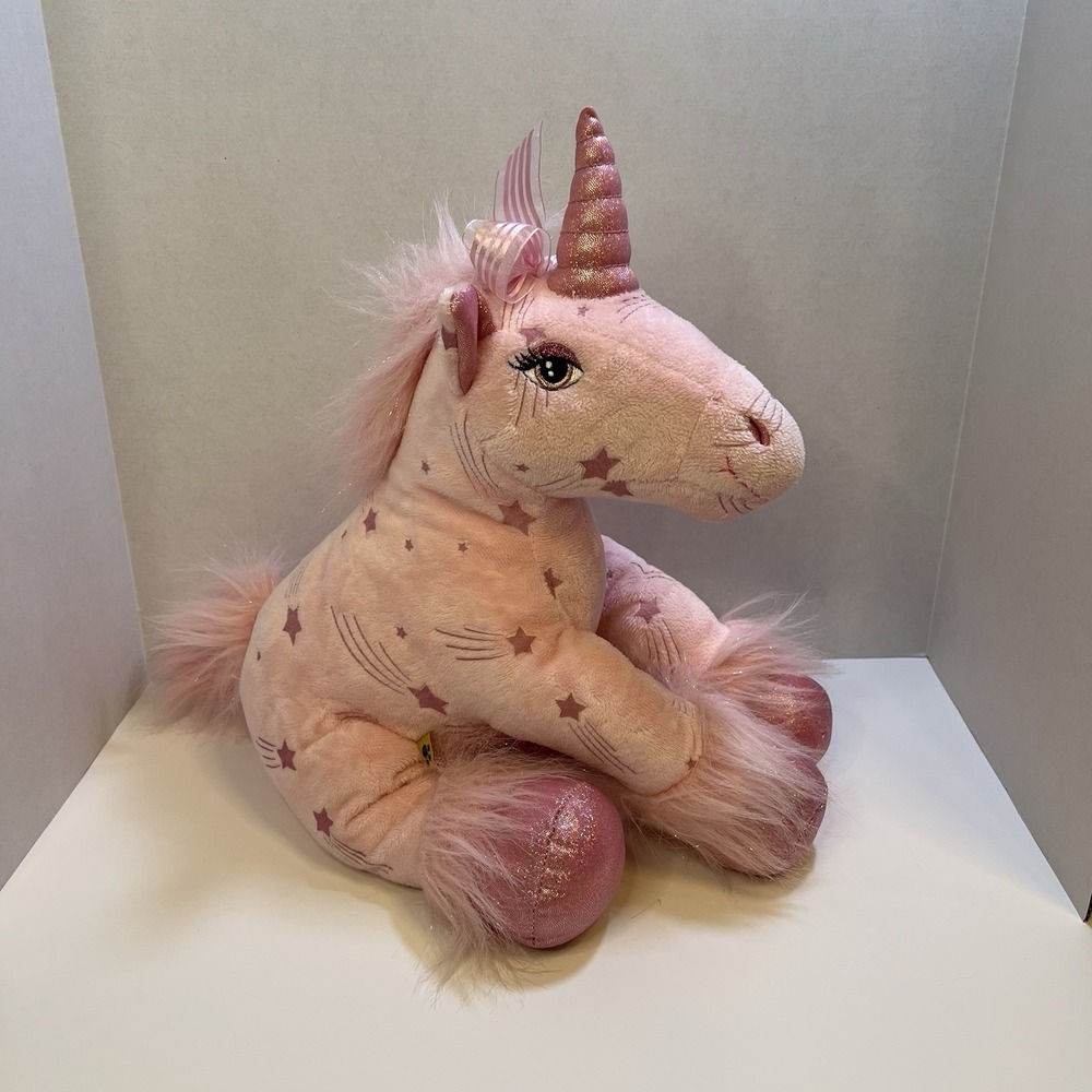 Vintage Build-a-bear‎ plush unicorn pink shooting stars rare
